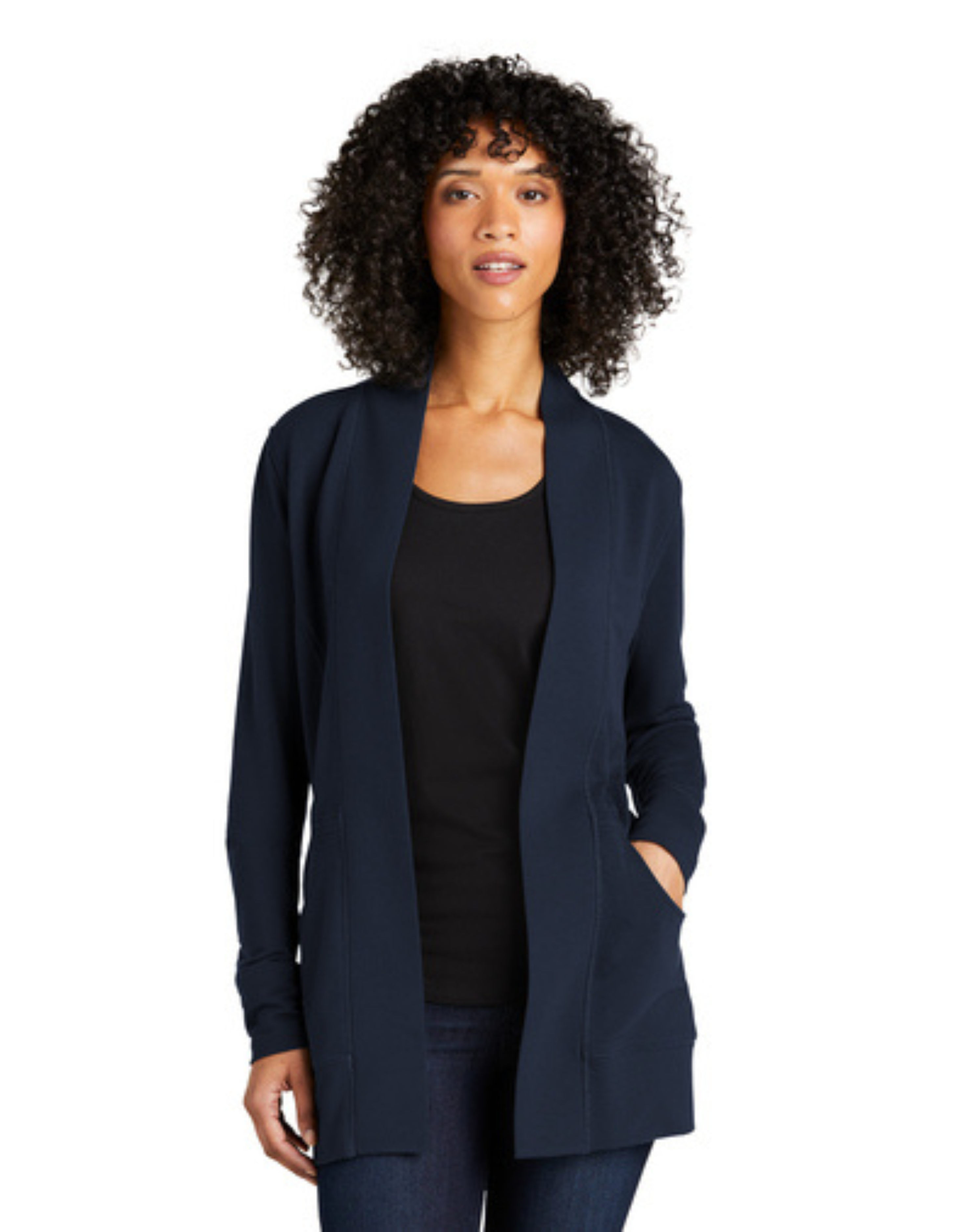 Ladies Microterry Cardigan – advancedbrandingco